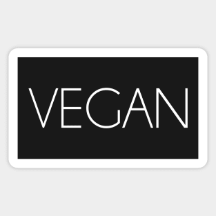 vegan white Sticker